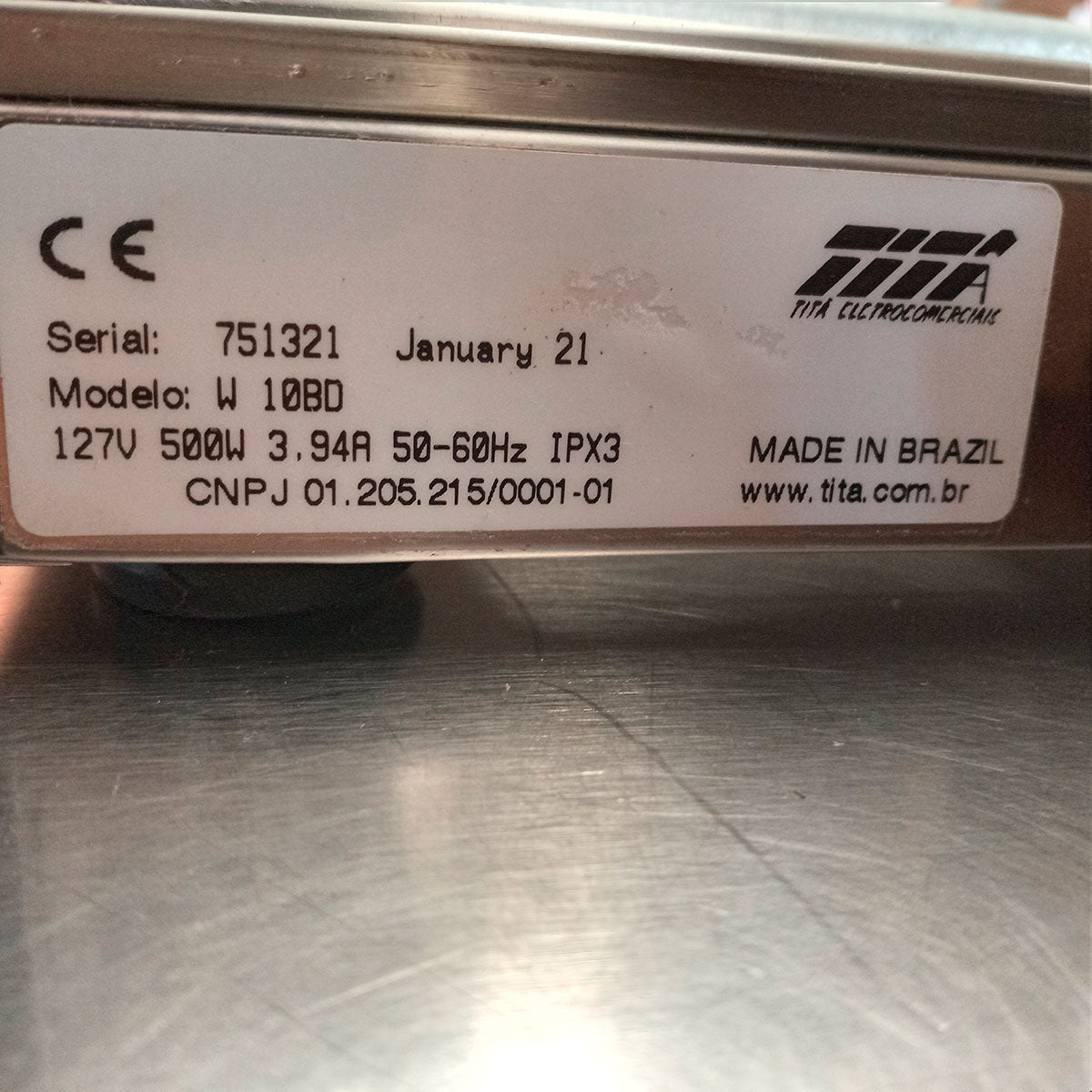 SEMINOVO - Estufa Horizontal Salgados 10 Bandejas Duplas W10BD - Titã 127V