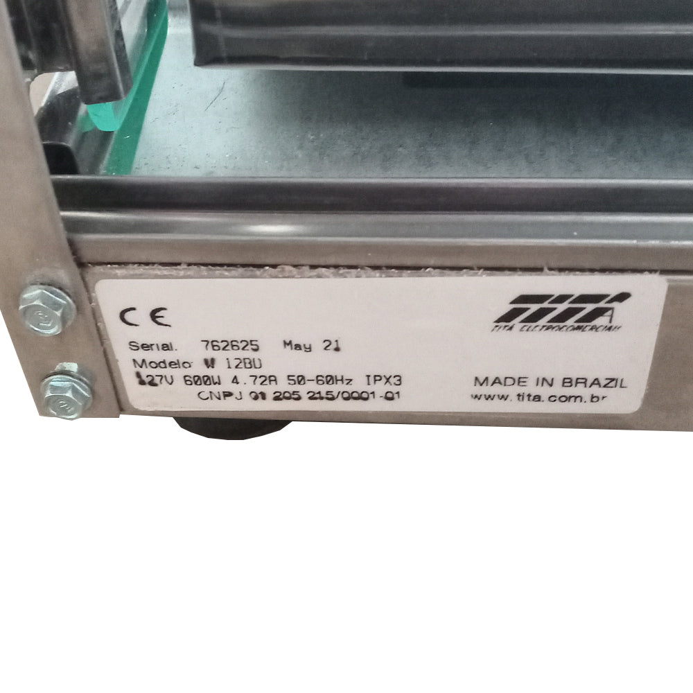 SEMINOVO - Estufa Horizontal Salgados 12 Bandejas Duplas W12BD - Titã 127V