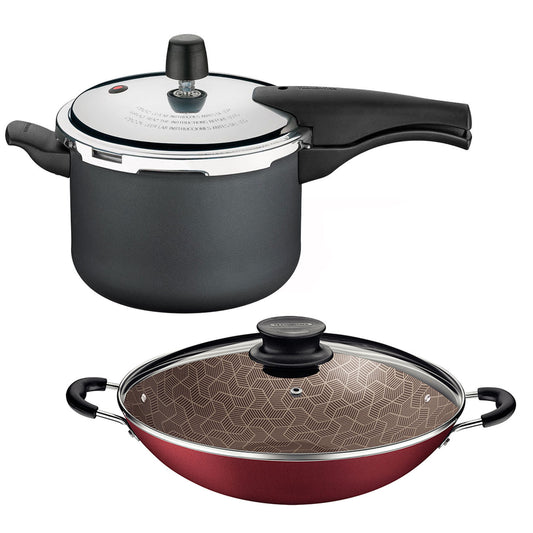 Kit - Panela de Pressão 4,5 Vancouver Grafite + 1 Panela Wok 36cm - Tramontina