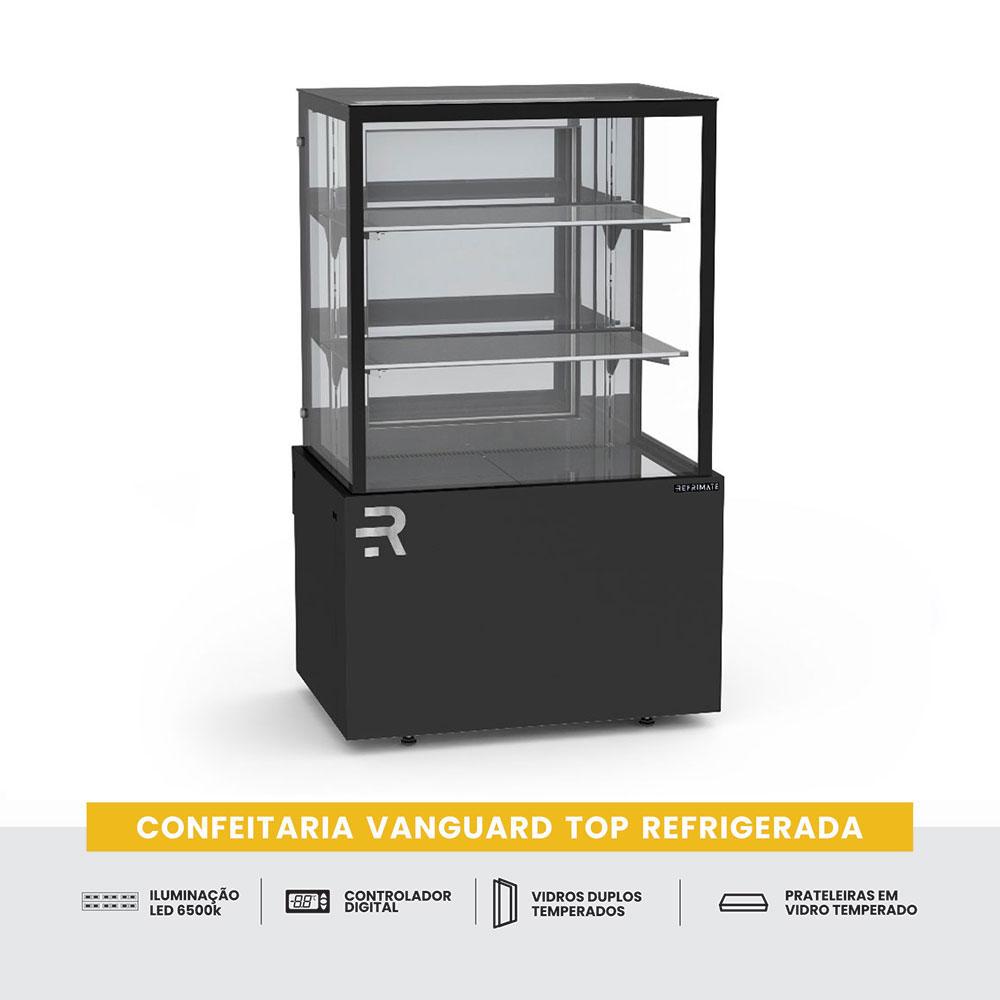 Confeitaria Vanguard Top Refrimate CVTR 750, equipamento robusto com refrigeração por ar forçado