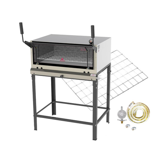 Kit - Forno Assador Refratário Gás Prp-860 + Grade Extra + Kit Gás 1kg - Progás