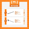Kit - Régua Para Organização de Gondola 91cm + 6 Ganchos Simples Preto New Plus - Sa Gondolas