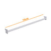 Kit - Régua Para Gôndola Ponta 73cm + 4 Ganchos Simples Branco - Sa Gondolas