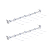 Conjunto 2 Réguas 92cm e 12 Ganchos Simples 30cm Para Gôndolas Premium Flex Branco - Amapá