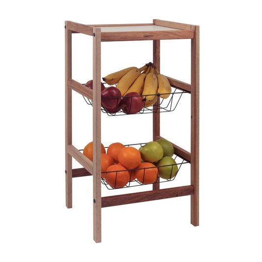 Fruteira Utilínea em Madeira Mista Com Estante e 2 Cestos - Tramontina 13559072