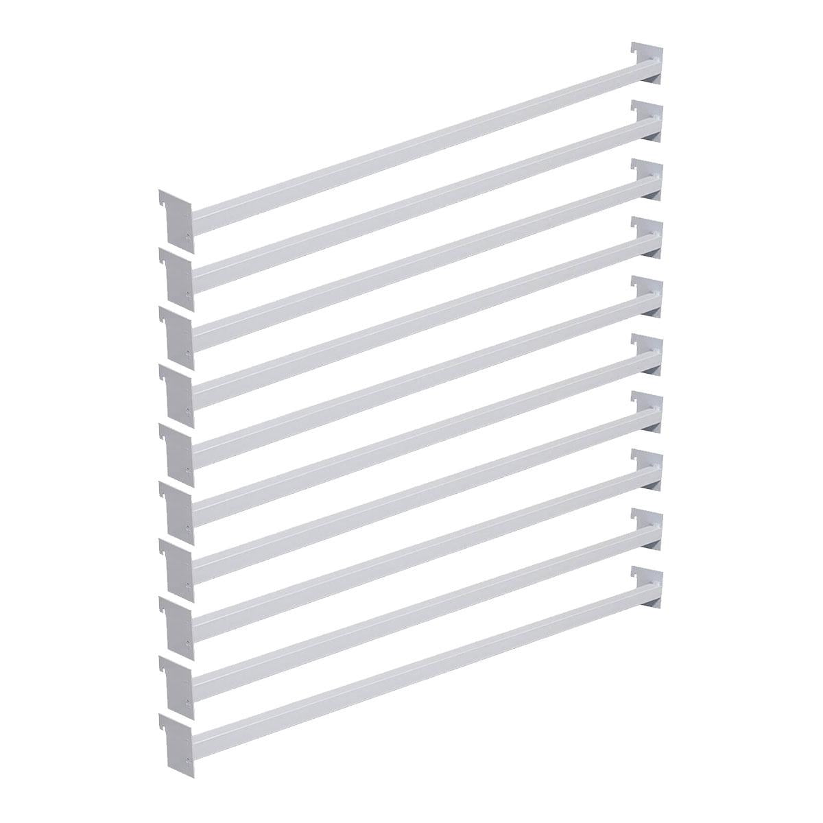 Conjunto 10 Réguas 92cm Para Gôndolas Premium Flex Branco - Amapá