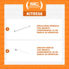 Kit - Régua Para Gôndola Ponta 73cm + 4 Ganchos Simples Branco - Sa Gondolas