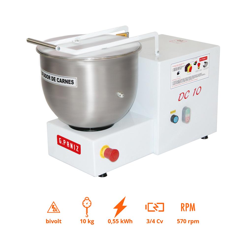 Desfiador de Carnes Profissional 10kg Restaurantes e Pizzarias Acabamento Epóxi DC-10 Bivolt - Gpaniz