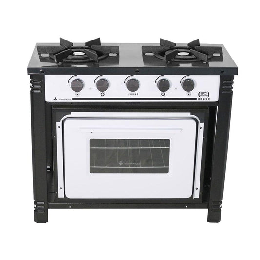 Fogão Industrial com Forno 2 Bocas Duplas Bravo BR2BF Branco - Venâncio