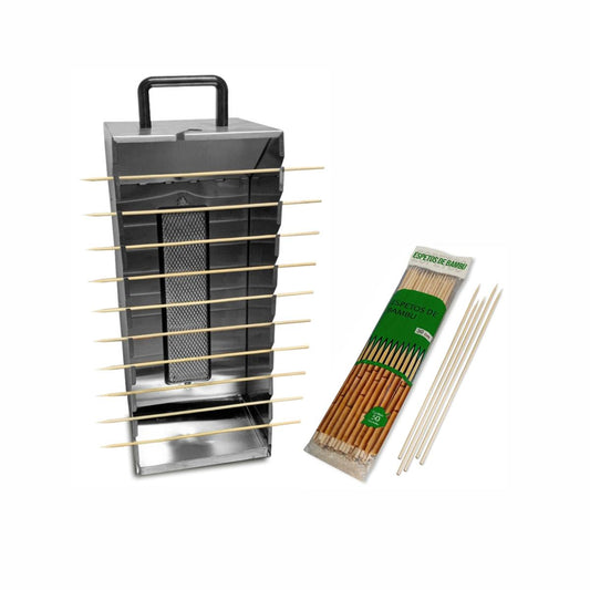 Kit - Churrasqueira 10 Espetinhos Churrasquito a Gás Pr-199 + 50 Espetinhos - Progás