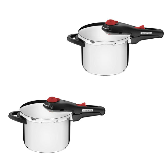 Kit - Panela de Pressão 6l Aço Linha Solar + Panela de Pressão 6l Aço Linha Solar - Tramontina