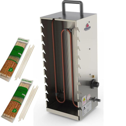 Kit - Churrasqueira 10 Espetinhos Churrasquito Elétrico Pr-199e 220v + 100 Espetinhos - Progás