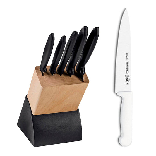 Kit - Faqueiro Plenus 6 Peças + 1 Faca de Carne Profissional 6 Pol - Tramontina