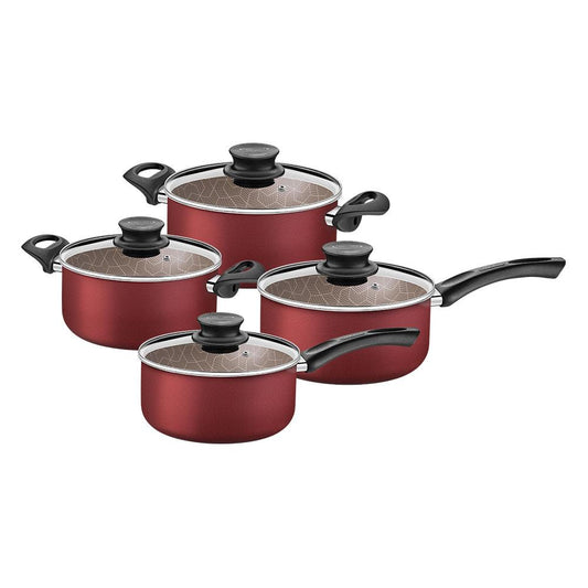 Jogo de Panelas Paris 4 Peças Alumínio Antiaderente Vermelho PATV - Tramontina