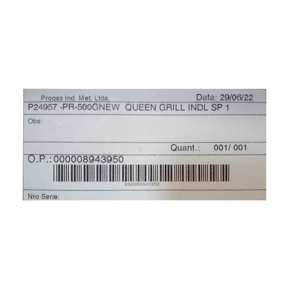 SEMINOVO - Chapa Gril a Gás Simples PR-500G - Progás