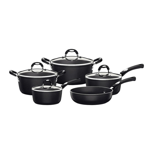 Jogo de Panelas Mônaco Em Alumínio Revestimento Antiaderente Starflon Preto 5 Peças - Tramontina 20899050