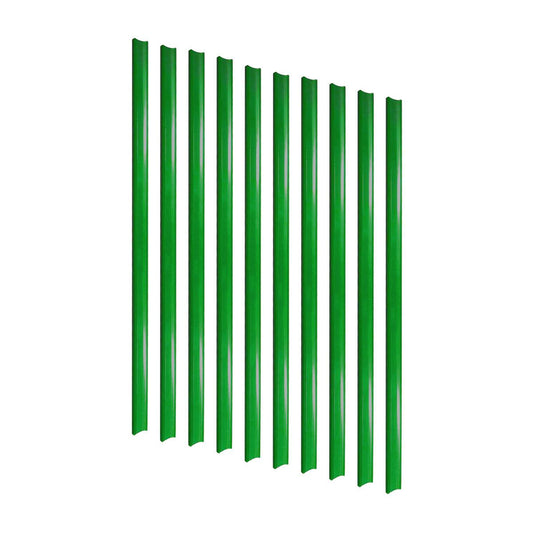 Kit - 10 Porta Etiqueta Simples 90 cm Verde Com Acrílico New Plus/plus - Sa Gôndolas