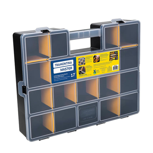 Maleta Plástica Organizadora 17"" Master Com Divisórias Móveis - Tramontina 43805017