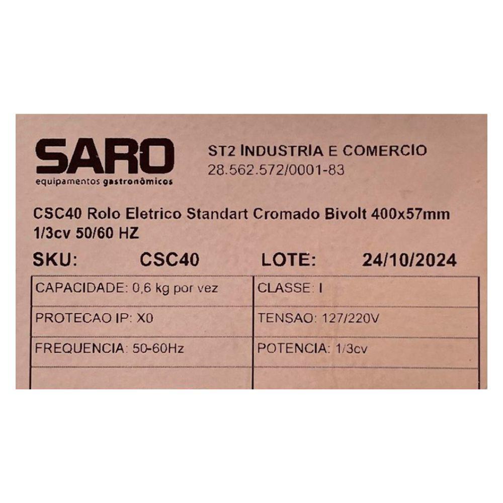 SEMINOVO - Cilindro Elétrico 40cm Branco 1/3cv CSC40 Bivolt - Saro