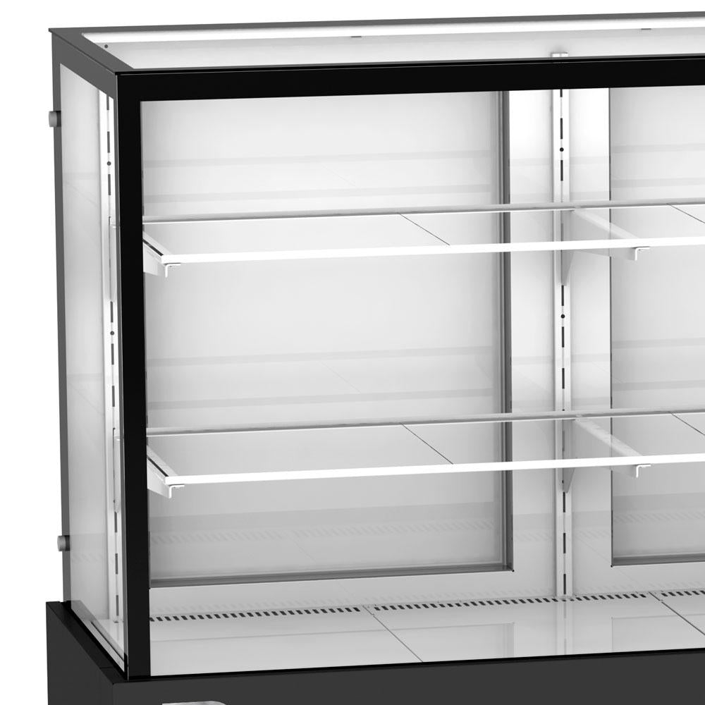 Expositor refrigerado para doces e bolos com 180cm de largura, modelo da Salvador Comercial