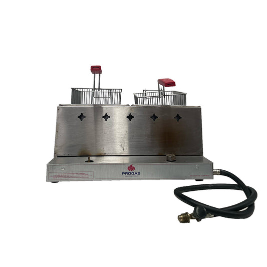 SEMINOVO - Fritador Retangular 2 Cestos Gás PR-20G - Progás