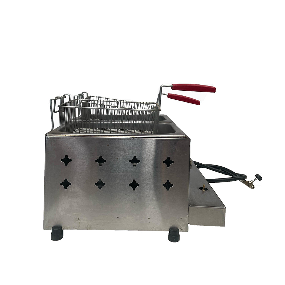 SEMINOVO - Fritador Retangular 2 Cestos Gás PR-20G - Progás