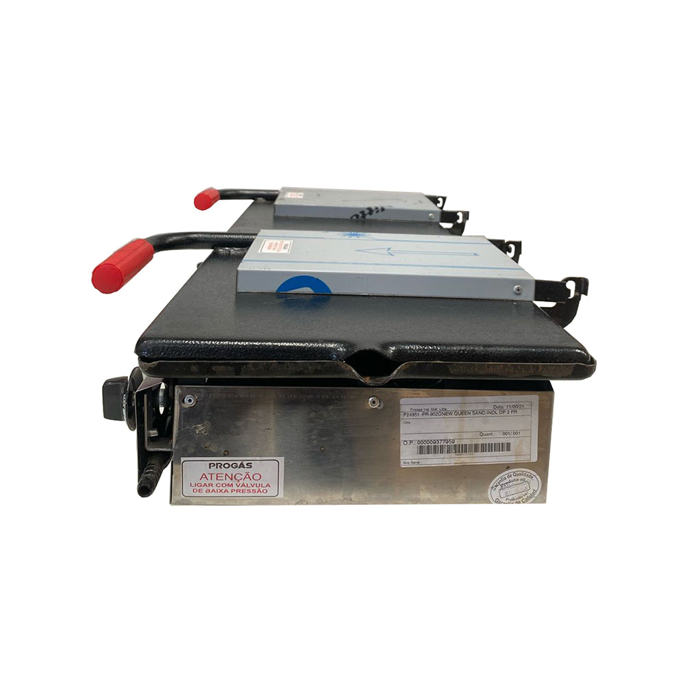 Semi - Sanduicheira Dupla 2 Prensas Lanche Gigante Gás Baixa Pressão Pr-952G - Progás