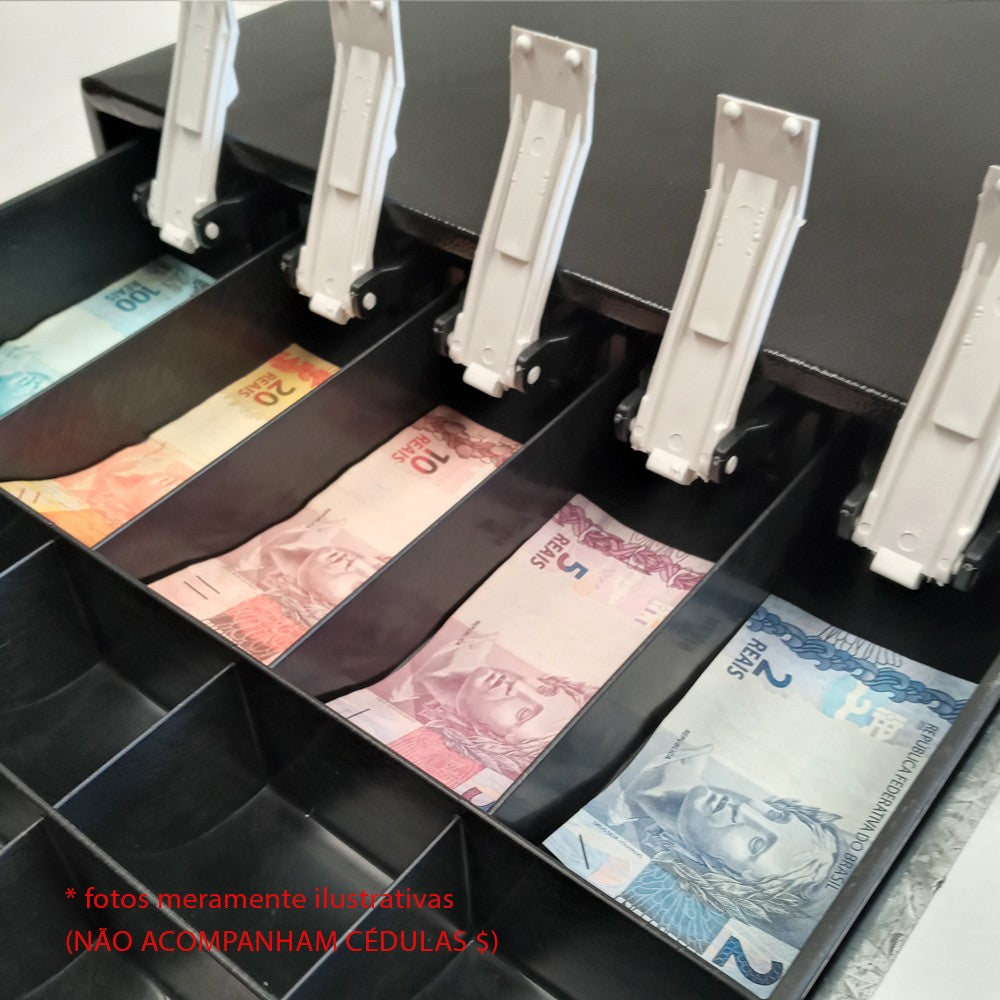 Gaveta De Dinheiro Módulo Gaveteiro Manual Com Pino De Impulsão Para Check-Out Mgm Preto - Innal