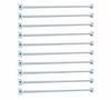 Kit 10 Réguas Para Gondola 91cm - SA Gôndolas