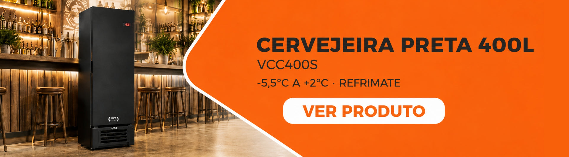Banner Cervejeira Preta 400L Refrimate