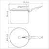 SEMINOVO - Pipoqueira Loreto em Alumínio Antiaderente Starflon 20 cm 3,5 l - Tramontina 20387720