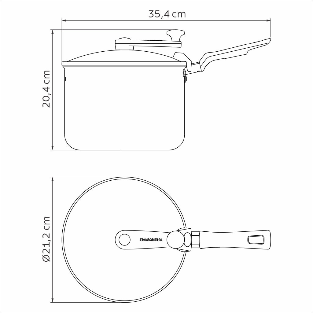 SEMINOVO - Pipoqueira Loreto em Alumínio Antiaderente Starflon 20 cm 3,5 l - Tramontina 20387720