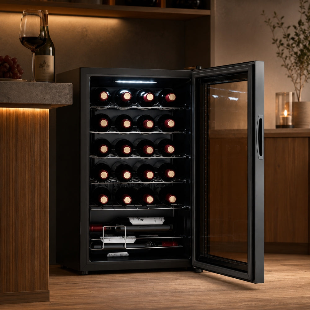 Adega De Vinho 24 Garrafas Climatizada Compressor Painel Touch Full Glass EAC24G 127V - EOS B159480