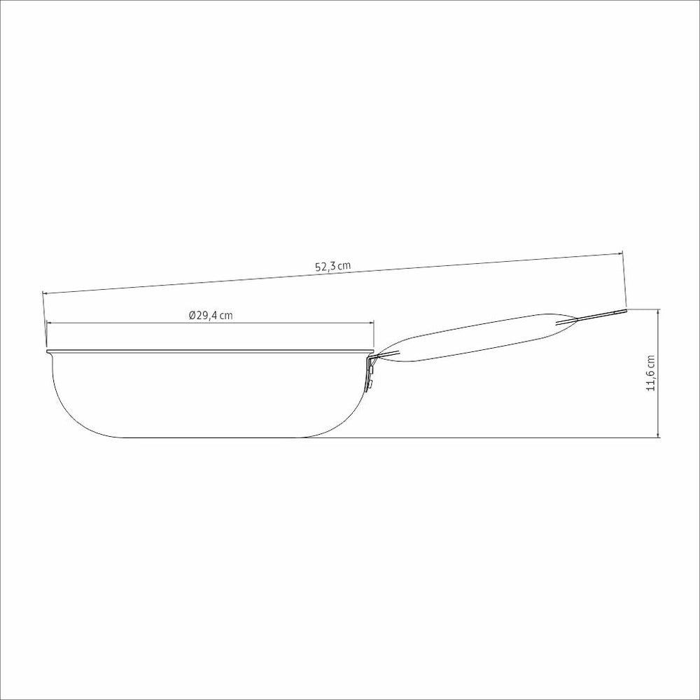 SEMINOVO - Frigideira Funda Piemonte em Alumínio 2,5mm Antiaderente Preto 28 cm 4 l Preto - Tramontina 28351028