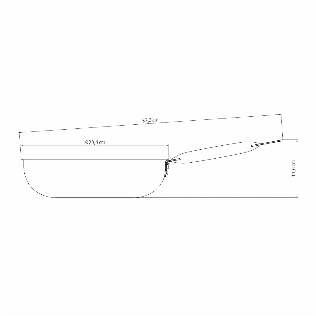 SEMINOVO - Frigideira Funda Piemonte em Alumínio 2,5mm Antiaderente Preto 28 cm 4 l Preto - Tramontina 28351028