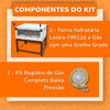 Kit Forno De Lastro a Gás Refratário Roma Inox FIRI110 + Kit Gás 2kg - Venâncio