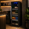 Cervejeira Visa Cooler EXPVQBL200 Preta 209L Porta De Vidro Blue Light 0°C a -6°C - Venax