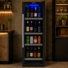 Cervejeira Visa Cooler EXPVQBL200 Preta 209L Porta De Vidro Blue Light 0°C a -6°C - Venax