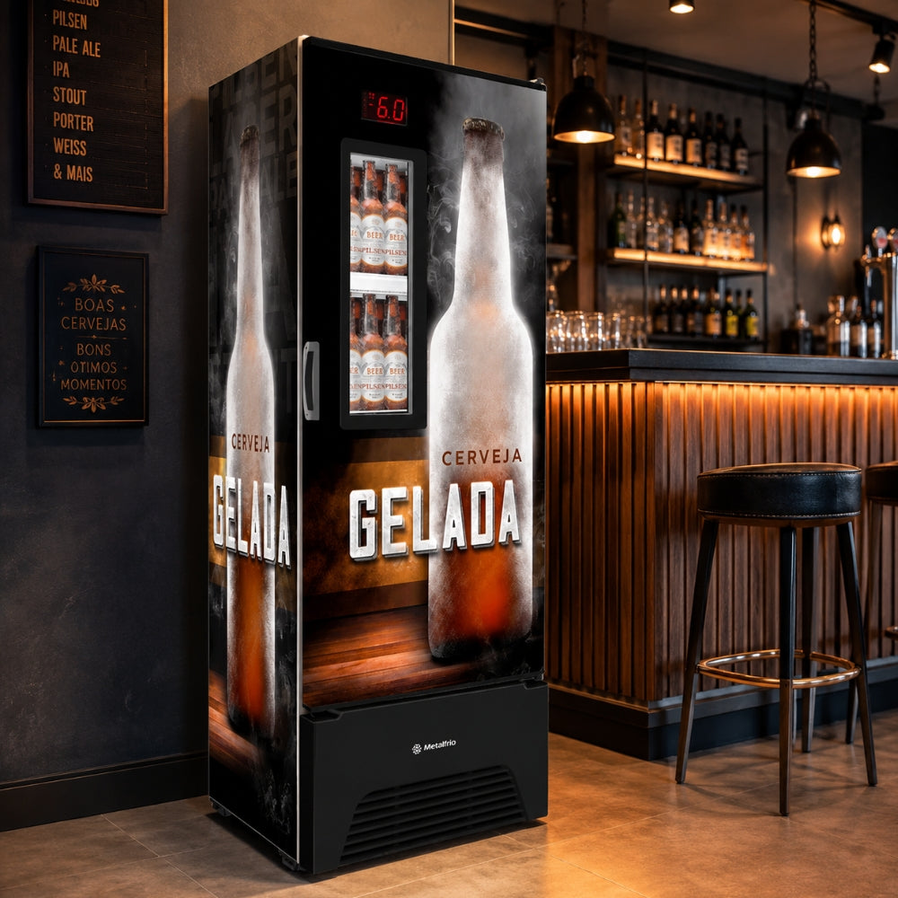 Cervejeira Adesivada 508/574L Porta Com Visor -2°C a -6°C VN50AF 220V - Metalfrio