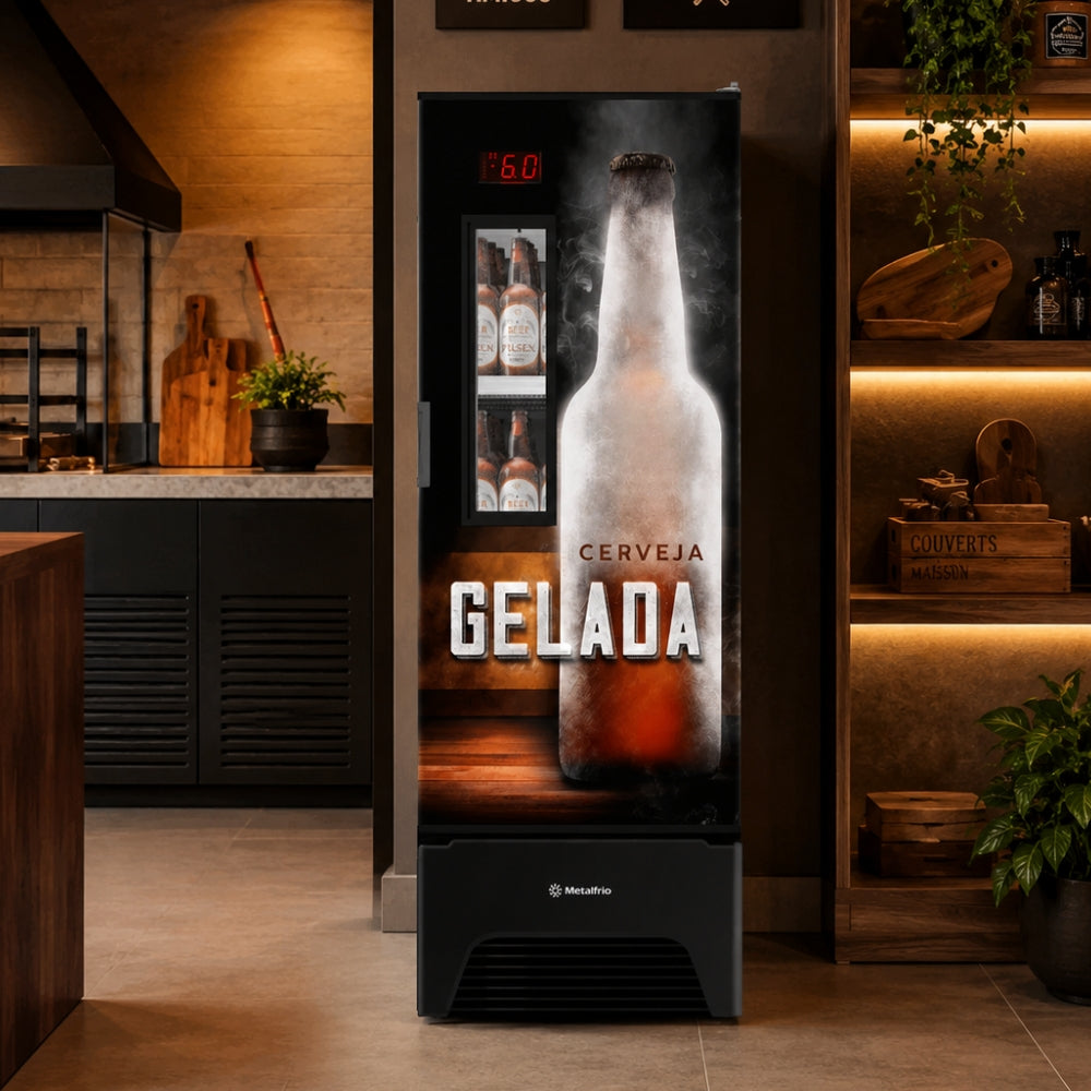 Cervejeira Adesivada 508/574L Porta Com Visor -2°C a -6°C VN50AF 220V - Metalfrio