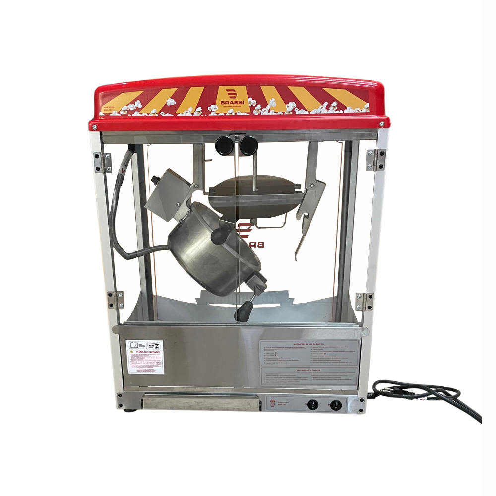 Semi - Máquina Pipoqueira Profissional Comercial Elétrica Inox BMP-150 220v - Braesi
