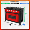 Kit Fogão Industrial 2 Bocas com Forno Bravo Vermelho Venâncio + 2 Caçarolas Tramontina Turim