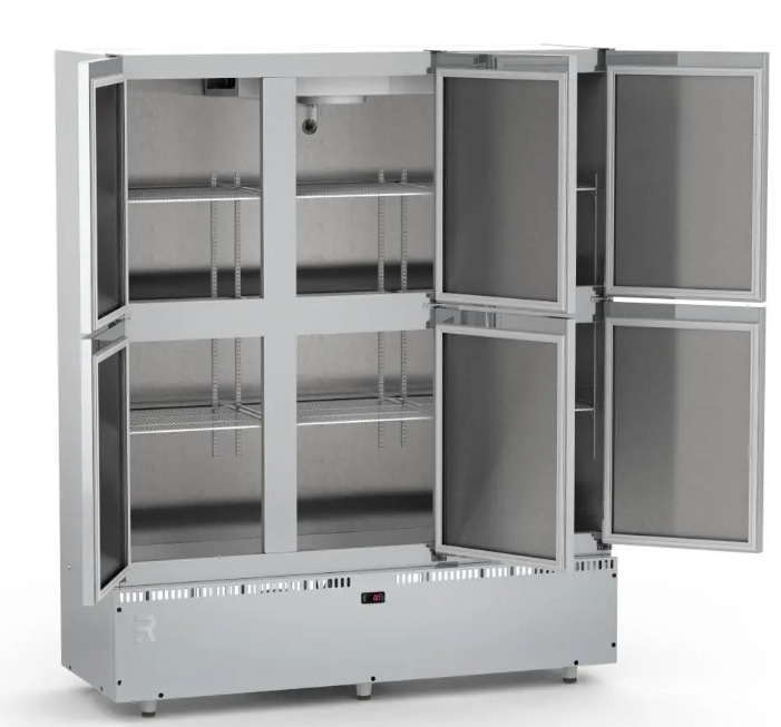 Mini Câmara Profissional Resfriada 6 Portas 0°C a 7°C Ar Forçado 1152L Inox Motor Inferior MCR6P 220V - Refrimate