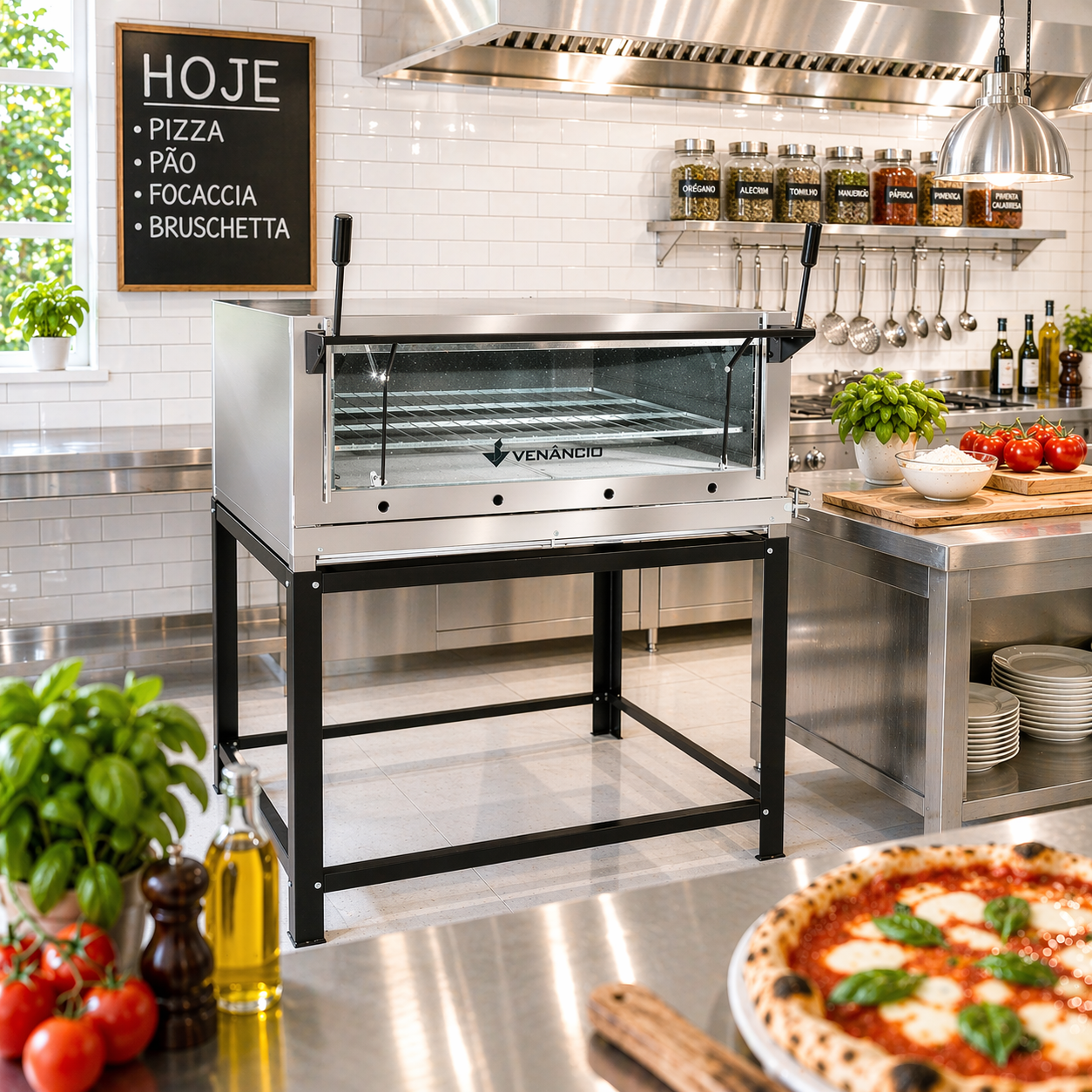 Forno De Lastro a Gás Refratário Roma Inox FIRI110 - Venâncio 15560