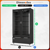 Autosserviço Expositor Vanguard Para Refrigerados 2 Portas Preto 0°C a 7 ºC ASVR2PPP 220V - Refrimate