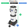 Liquidificador Comercial Baixa Rotação 4l 3500 Rpm 1/2cv LQI.4 127v - Metvisa
