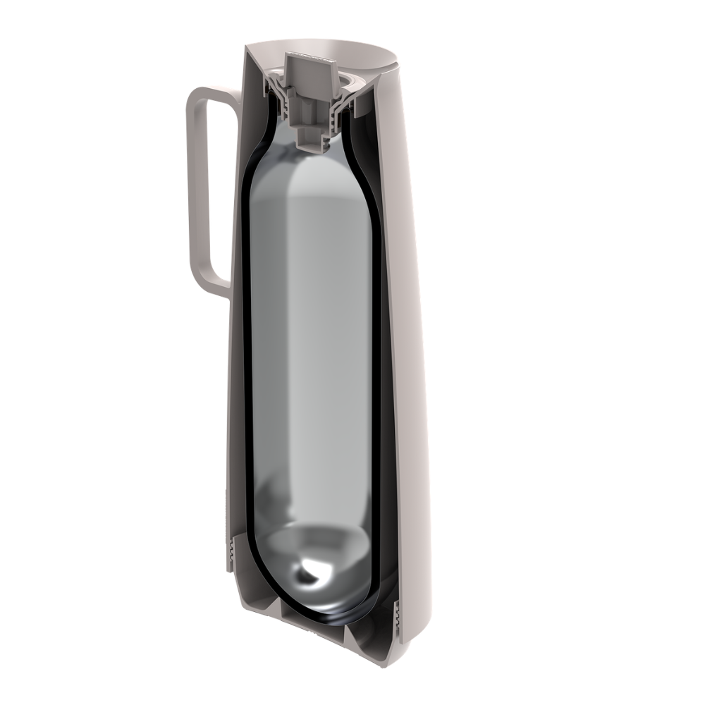 Bule Garrafa Térmica Exata em Plástico Com Ampola de Vidro 1l Bege - Tramontina 61636108