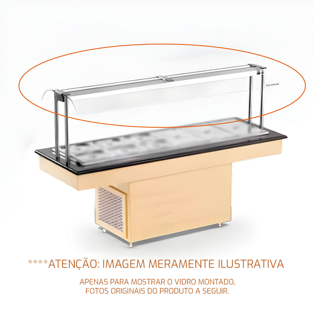 SEMINOVO - Buffet Restaurante Central Pista Fria BRCF8 (sem cubas) London 220V - Refrimate