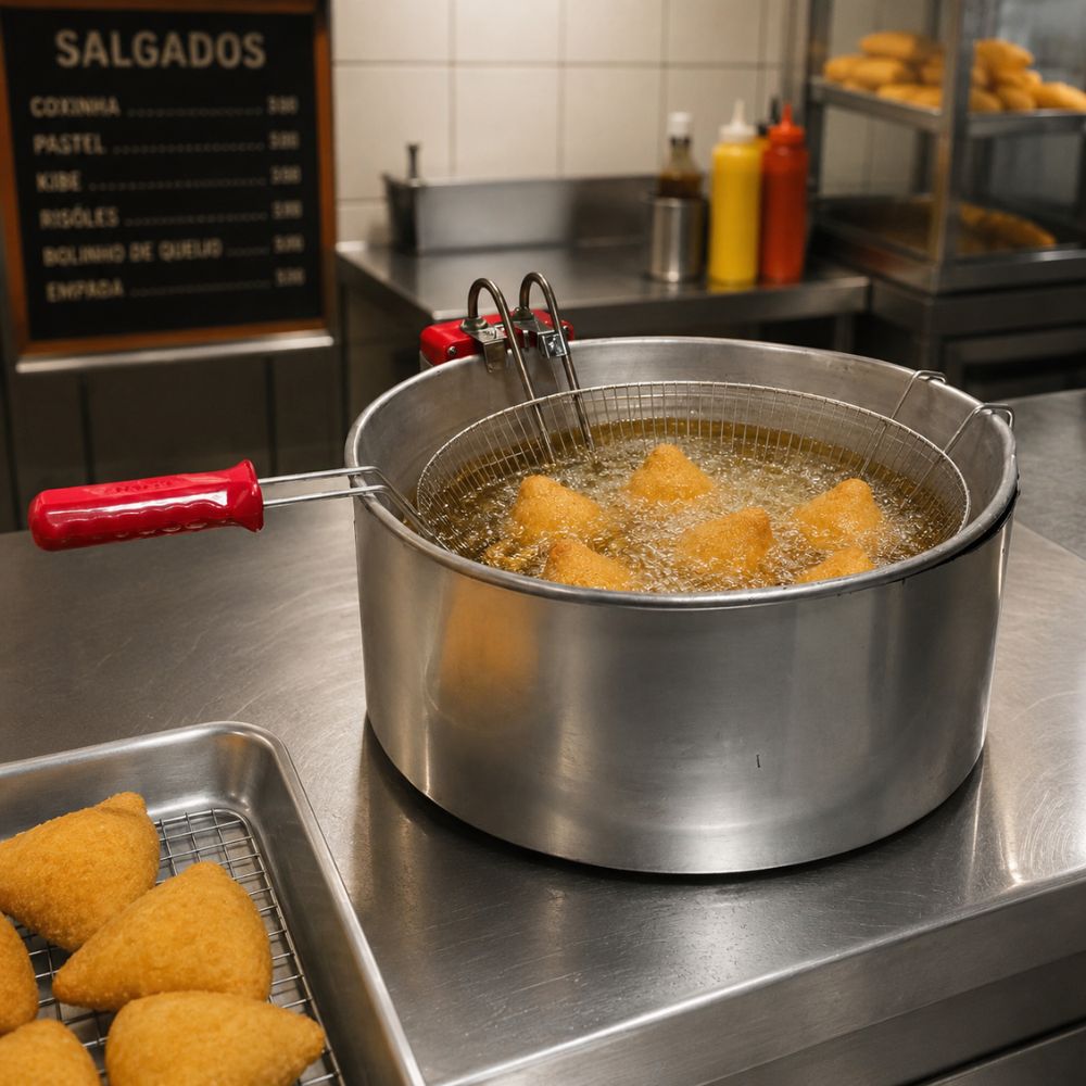 SEMINOVO - Fritador Elétrico em Inox Tacho Alumínio 7 Lts 127v 26110 - Malta