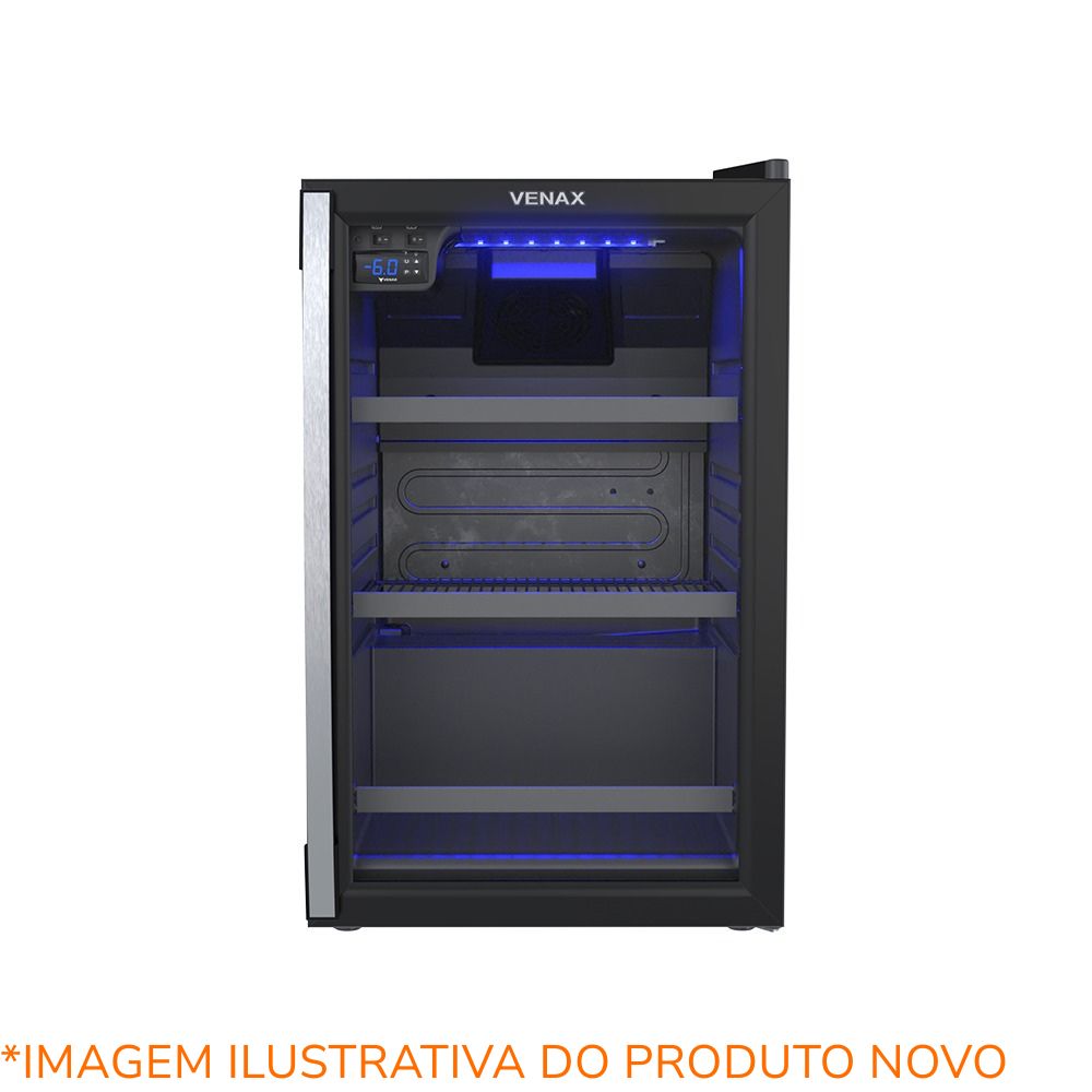SEMINOVO - Visa Cooler Expositor Cervejeiro Porta Vidro 100L Blue Light EXPVQBL100 127V - Venax